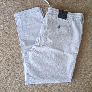 Banana Republic Siver Seersucker pant 38x32